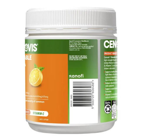 Cenovis Chewable Mega C 1000mg 200 Tablets Exclusive Size