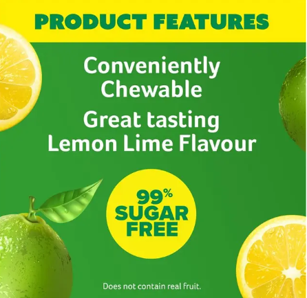 Cenovis Chewable Mega Vitamin C 1000mg Lemon Lime 60 Tablets