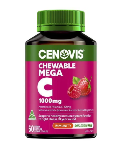 Cenovis Chewable Mega Vitamin C 1000mg Berry 60 Tablets