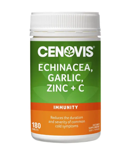 Cenovis Echinacea, Garlic, Zinc + C 180 Tablets Exclusive Size