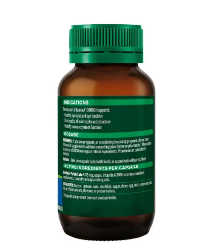 Thompson's Vitamin A 10000iu 150 Capsules