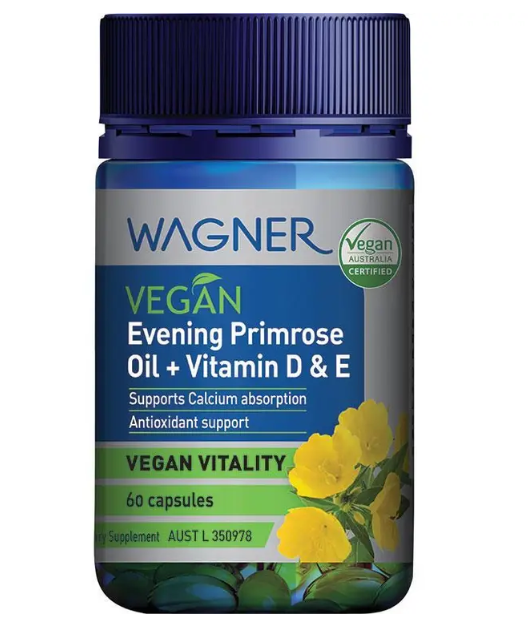 Wagner Vegan Evening Primrose Oil + Vit D & E 60 Capsules