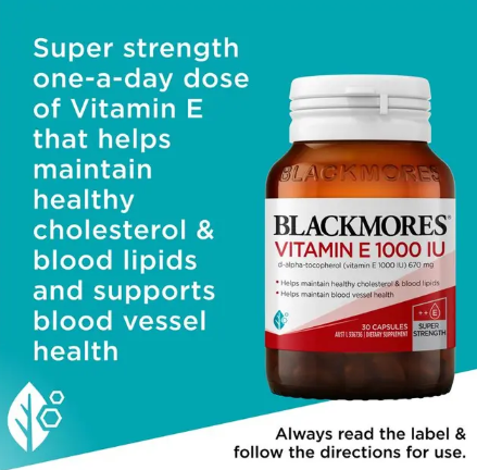 Blackmores Vitamin E 1000IU 30 Capsules