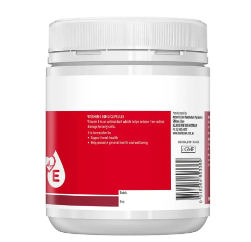 Healthy Care Vitamin E 500IU 200 Capsules