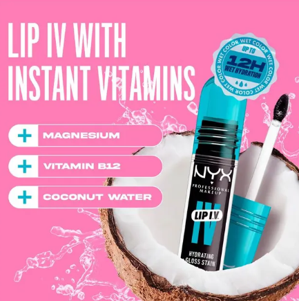 NYX Lip IV Hydrating Gloss Stain Grape Gushin