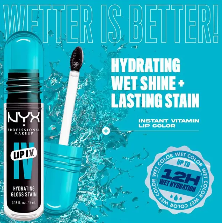 NYX Lip IV Hydrating Gloss Stain Grape Gushin