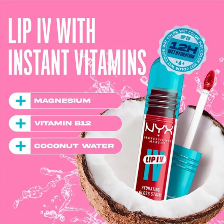 NYX Lip IV Hydrating Gloss Stain Red-y Set Wet