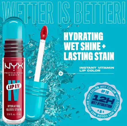 NYX Lip IV Hydrating Gloss Stain Red-y Set Wet
