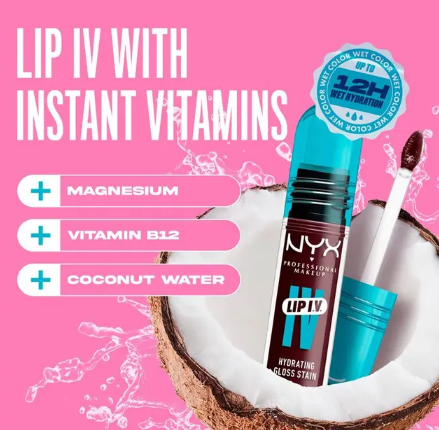 NYX Lip IV Hydrating Gloss Stain Mauve N Moist