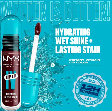 NYX Lip IV Hydrating Gloss Stain Mauve N Moist