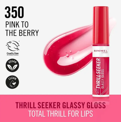 Rimmel Thrill Seeker Glassy Gloss 350 Pink To The Berry