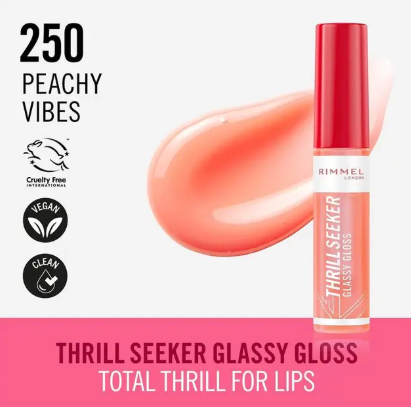 Rimmel Thrill Seeker Glassy Gloss 250 Peachy Vibes
