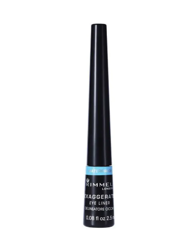 Rimmel Exaggerate Waterproof Eye Liquid Liner 100% Black