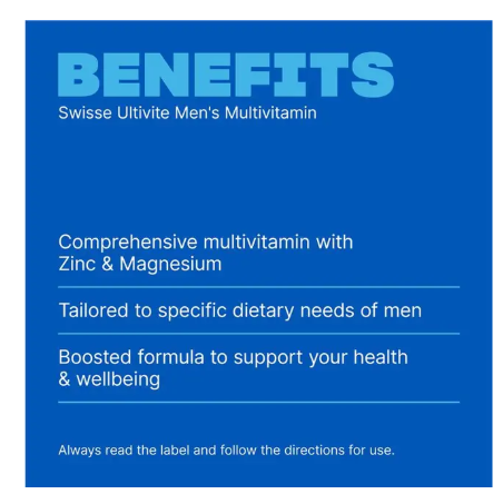 Swisse Mens Multivitamin 60 Tablets
