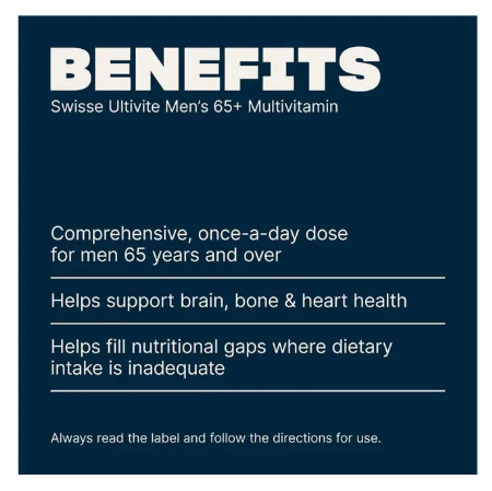 Swisse Mens Multivitamin 65+ 60 Tablets