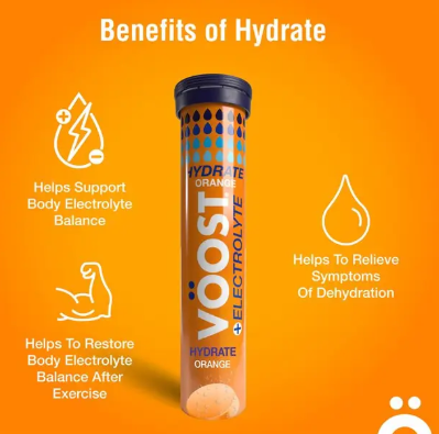 Voost Hydrate Orange Effervescent Tablets 20 Pack