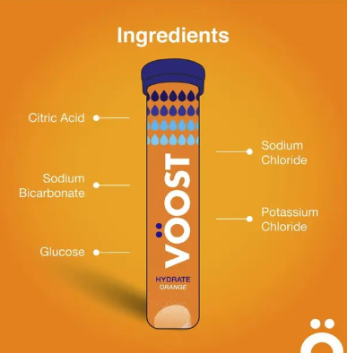 Voost Hydrate Orange Effervescent Tablets 20 Pack