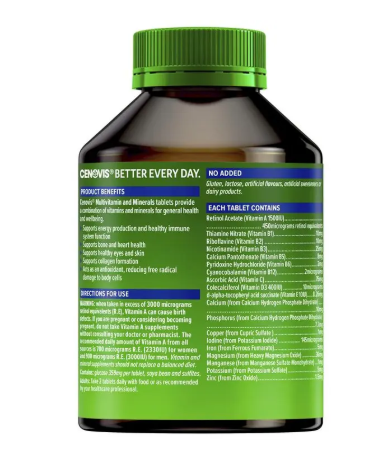 Cenovis Multivitamin and Minerals 200 Tablets