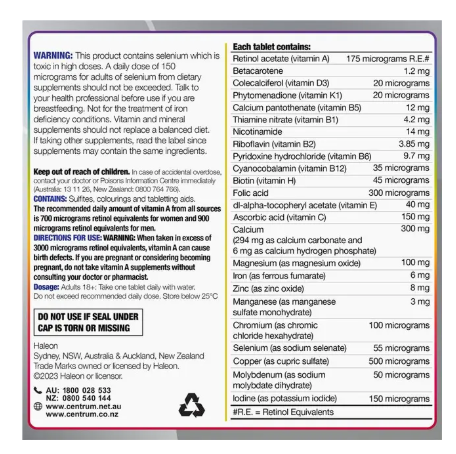 Centrum For Women 50+ 90 Tablets Exclusive Size