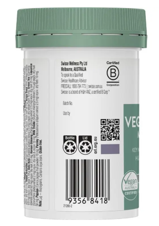 Swisse Vegan Womens Ultivite 60 Tablets