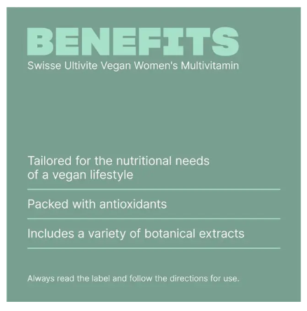 Swisse Vegan Womens Ultivite 60 Tablets