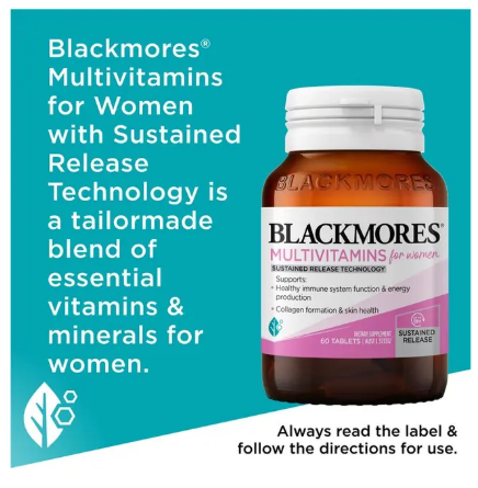 Blackmores Multivitamin For Women Sustained Release 60 Tablets