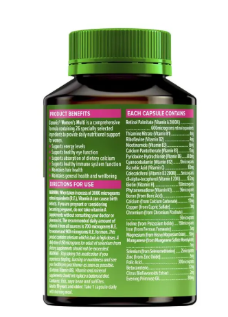 Cenovis Once Daily Women's Multivitamins & Minerals 50 Capsules