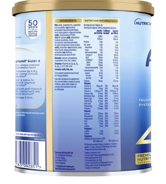 Aptamil Gold+ 4 Junior Nutritional Supplement Milk Drink From 2 Years 900g