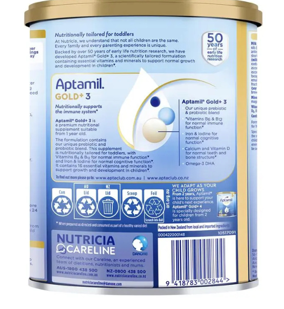 Aptamil Gold+ 3 Toddler Nutritional Supplement From 1 Year 900g