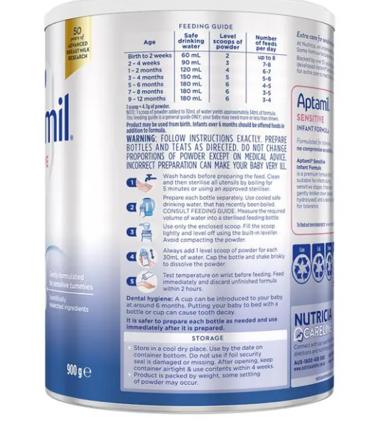 Aptamil Prosyneo Sensitive 0-12 months 900g