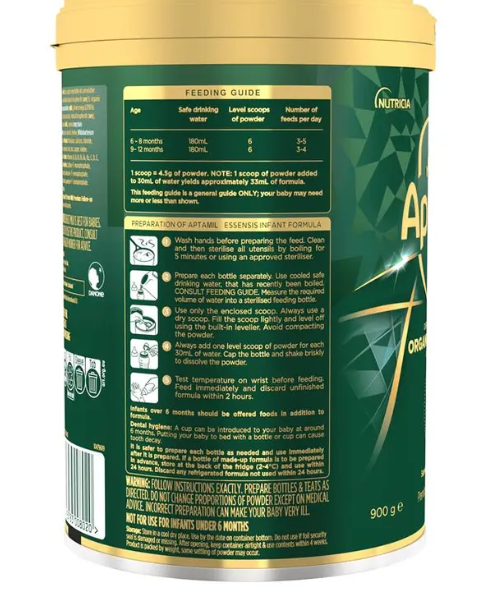 Aptamil Essensis Organic A2 Protein Milk 2 Premium Follow-On Formula From 6-12 Months 900g