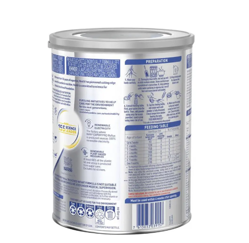 Nestle NAN Reflux Baby Infant Formula for Regurgitation, From Birth to 12 Months – 800g