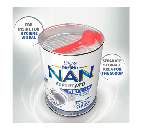 Nestle NAN Reflux Baby Infant Formula for Regurgitation, From Birth to 12 Months – 800g
