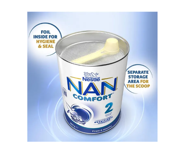 Nestle NAN COMFORT 2 Baby Follow-on Formula Powder, From 6 to 12 Months – 800g