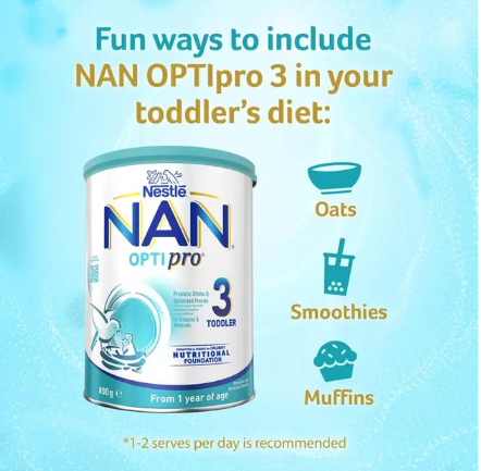Nestle NAN OPTIPRO 3 Premium Toddler Milk Drink Powder, From 1 year – 800g