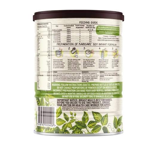 Karicare Soy Baby Infant Formula From Birth to 12 Months 900g