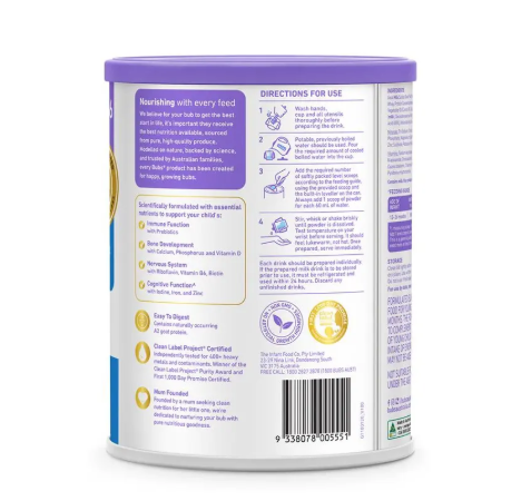 Bubs Goat Toddler Formula 800g