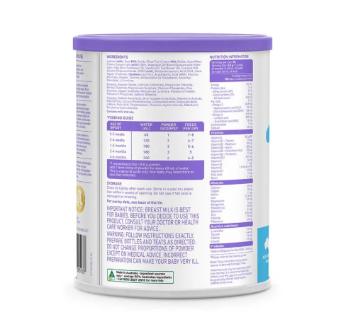 Bubs Goat Infant Formula 800g