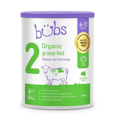 Bubs Organic GrassFed Follow-on Milk Formula 800g