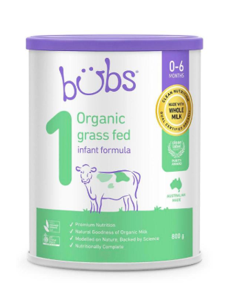 Bubs Organic Grass Fed Formula Stage 1 | 800g