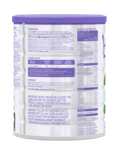 Bubs Organic Grass Fed Formula Stage 2 Follow On | 800g