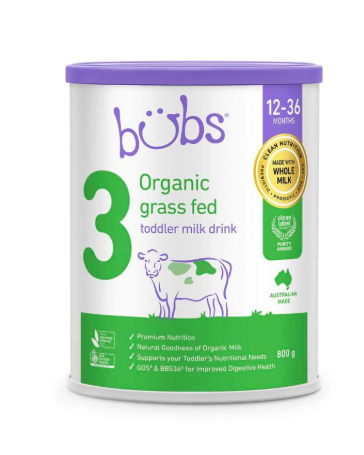 Bubs Bubs Organic Grass Fed Formula Stage 3 Toddler | 800g