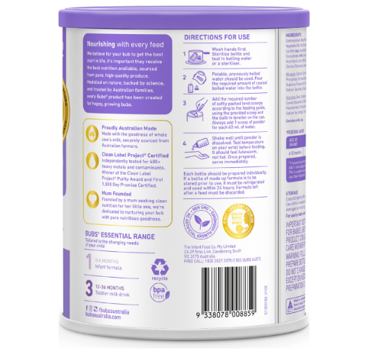 Bubs Essential Follow-On Formula Stage 2 800g