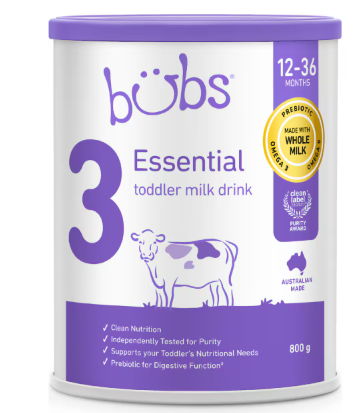 Bubs Essential Toddler Milk Drink Formula Stage 3 800g