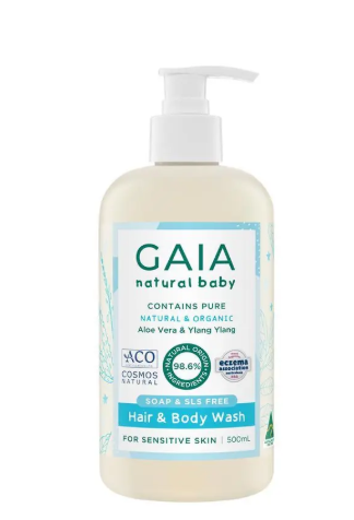 Gaia Natural Baby Hair & Body Wash 500ml