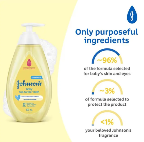 Johnson & Johnson Baby Bath Top-To-Toe 500mL