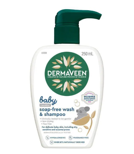 DermaVeen Baby Calmexa Soap-Free Wash & Shampoo 250ml
