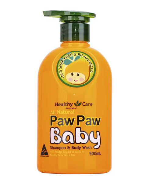 Healthy Care All Natural Paw Paw Baby Shampoo and Body Wash 500ml