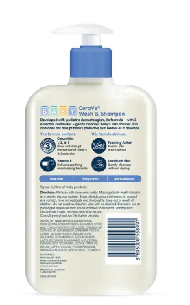 CeraVe Baby Wash Shampoo 473ml