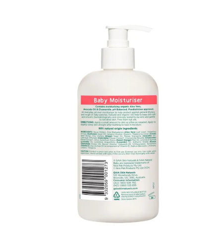 Gaia Natural Baby Moisturiser 500ml